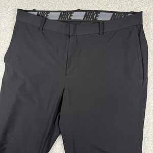 Nike Golf Dri Fit Pants‎ Standard Fit Size 36 Mens Black Flat Front